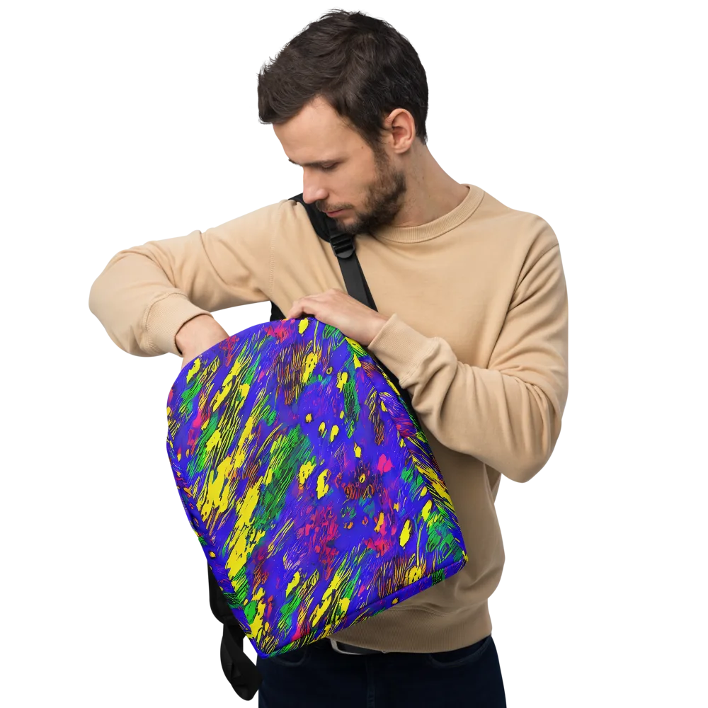 Painted Lightning on Minimalist Backpack — Front