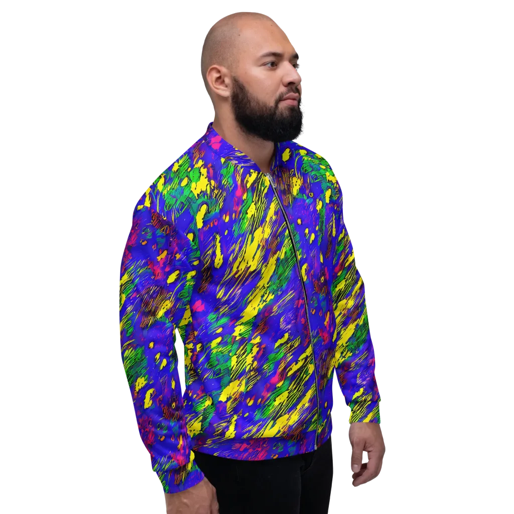 Painted Lightning on Bomber Jacket — Right