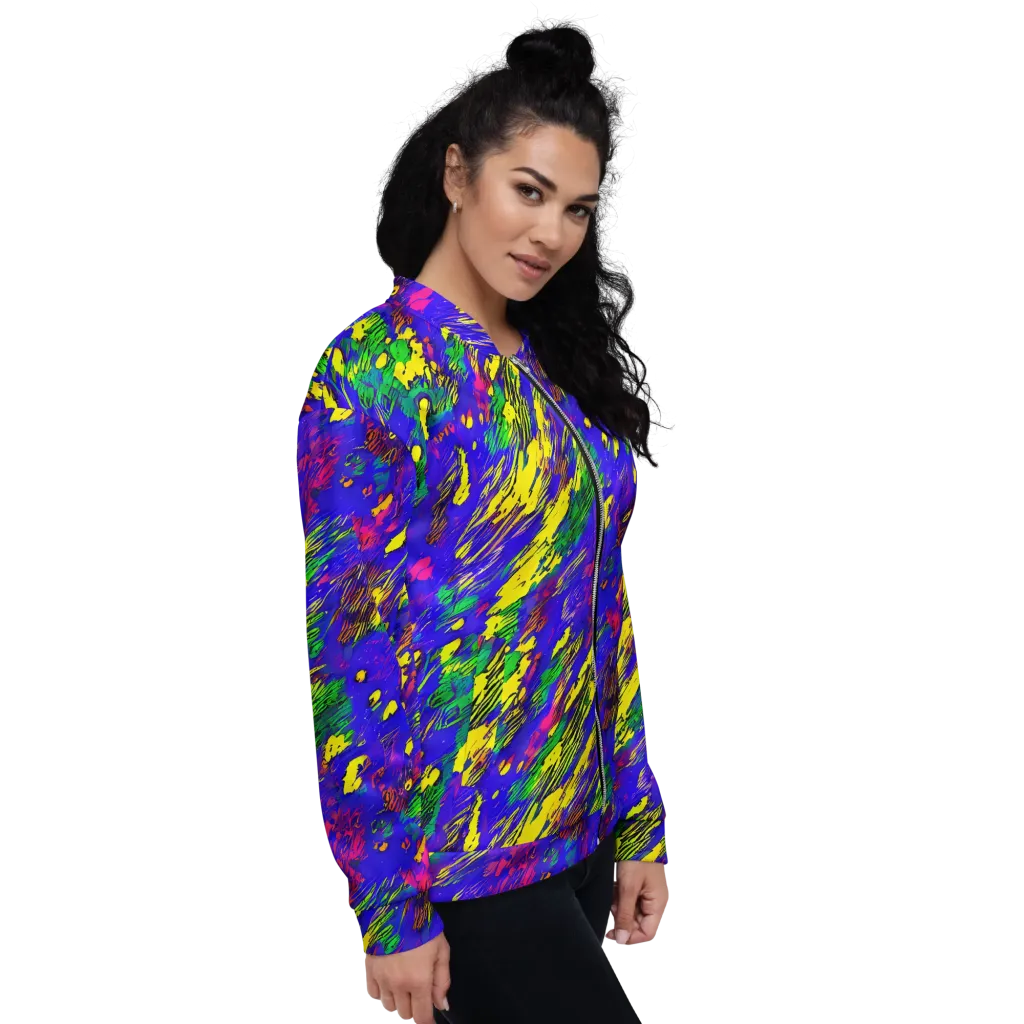 Painted Lightning on Bomber Jacket — Right