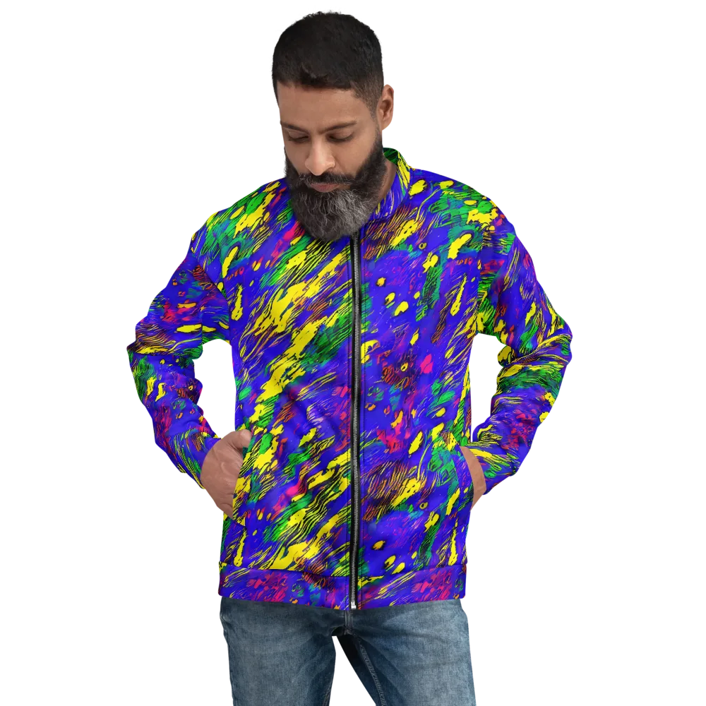 Painted Lightning on Bomber Jacket — Front