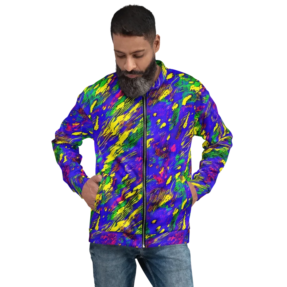 Painted Lightning on Bomber Jacket — Front