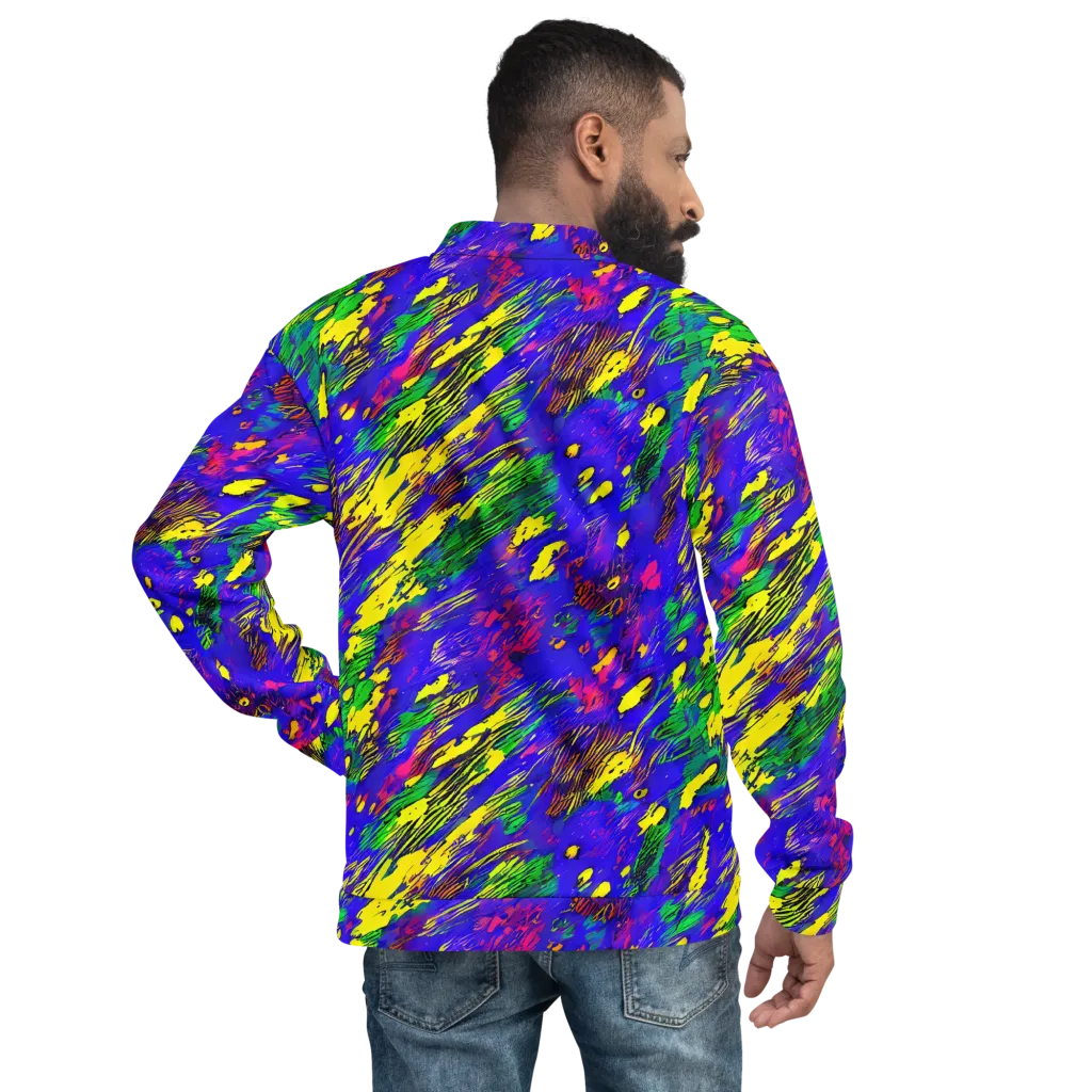 Painted Lightning on Bomber Jacket — Back
