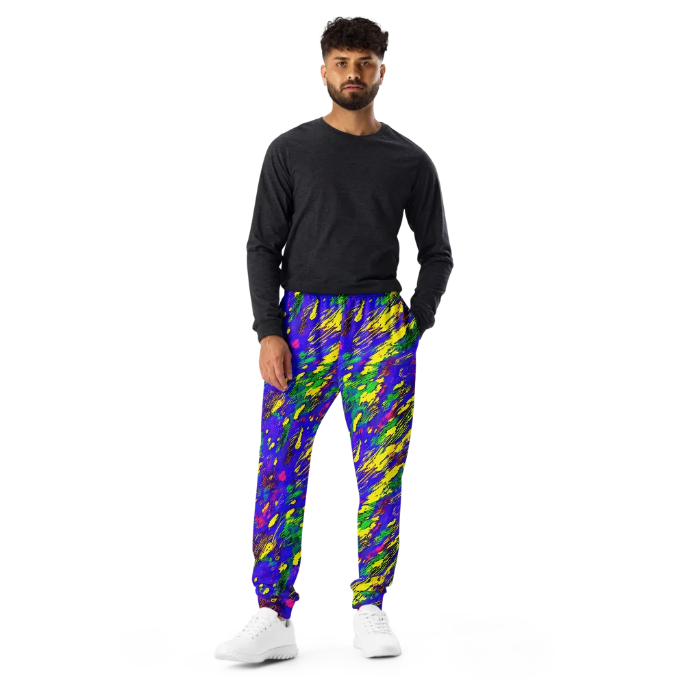 Painted Lightning on Men's Joggers — Front