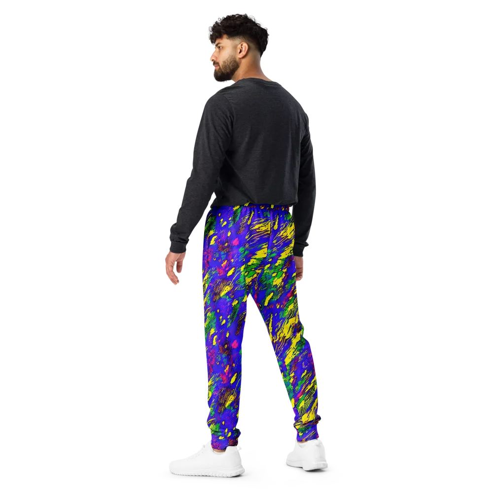 Painted Lightning on Men's Joggers — Back