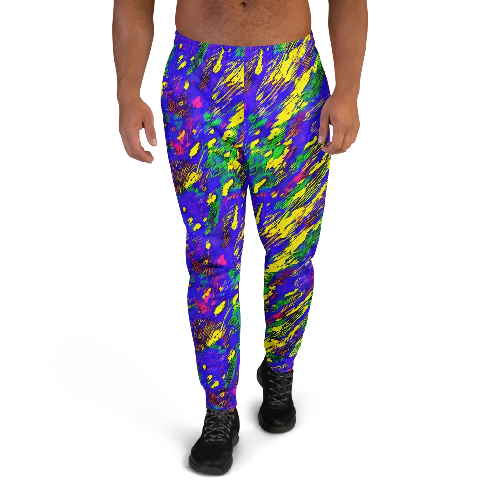 Painted Lightning on Men's Joggers — Front