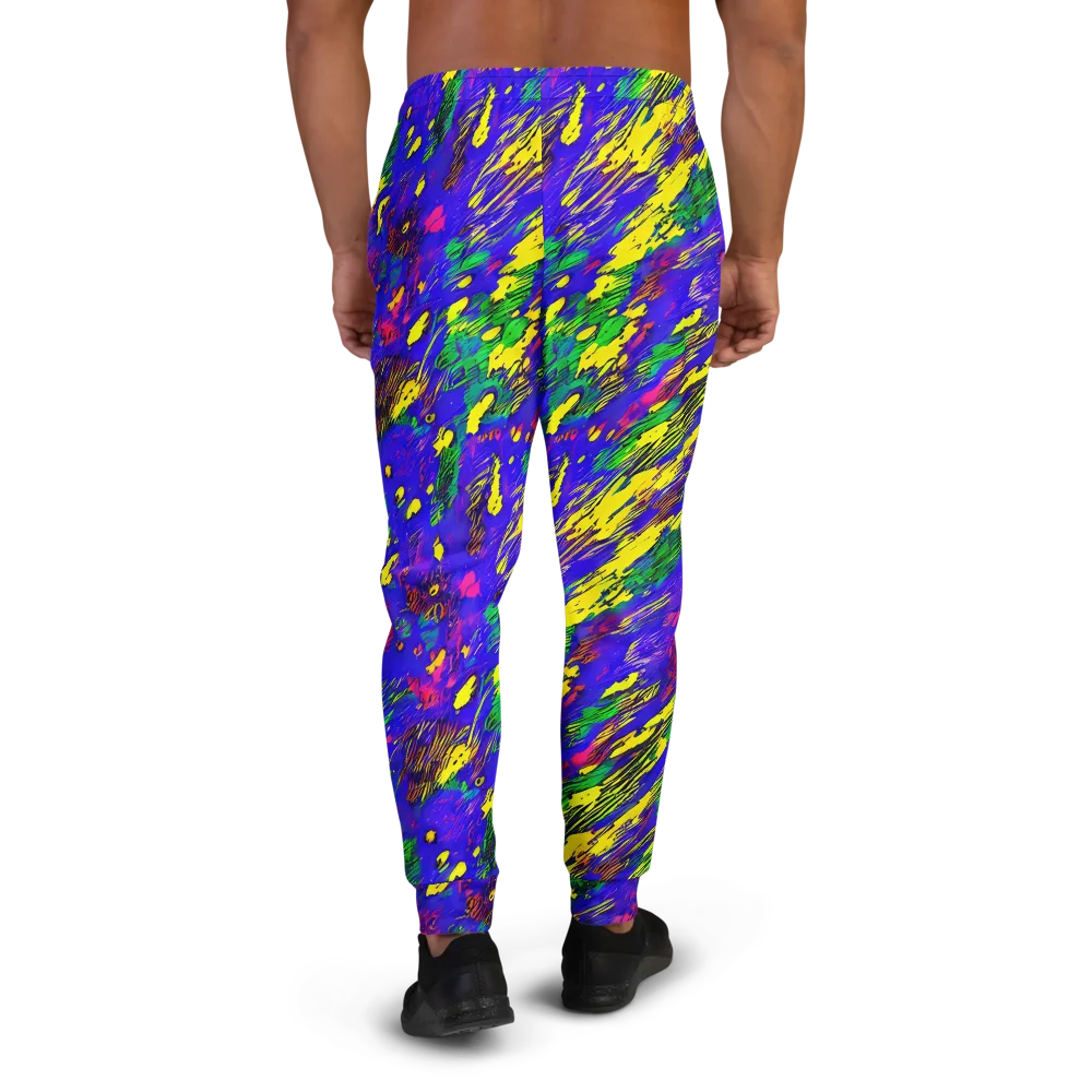 Painted Lightning on Men's Joggers — Back