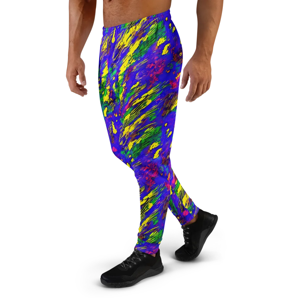 Painted Lightning on Men's Joggers — Left
