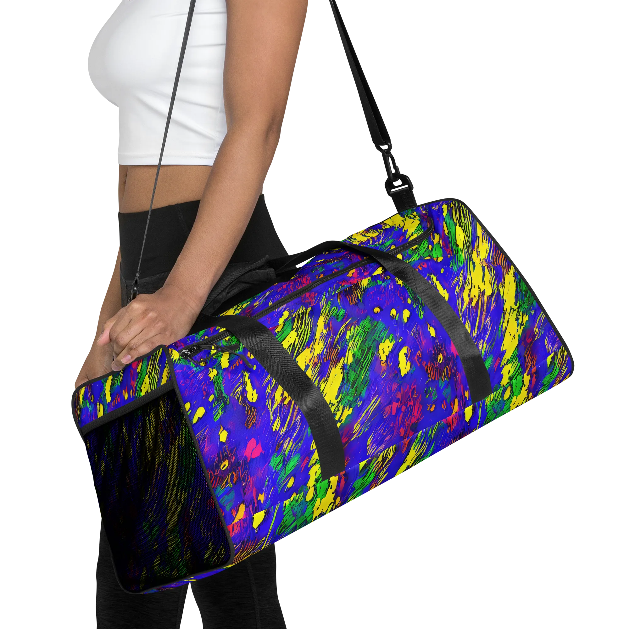 Painted Lightning on Duffle Bag — Front