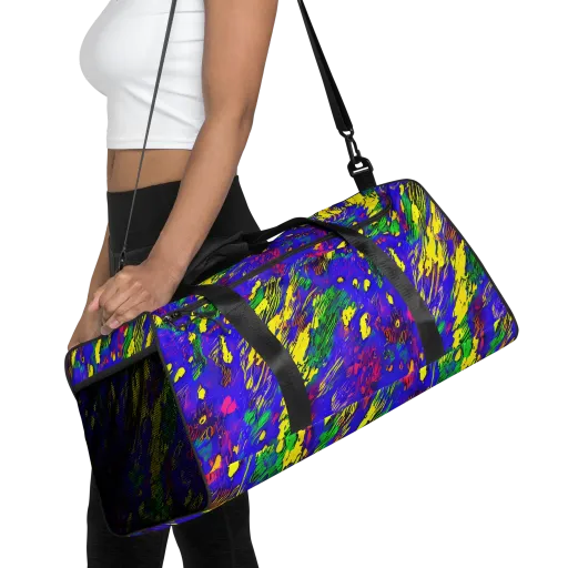 Painted Lightning on a Duffle Bag