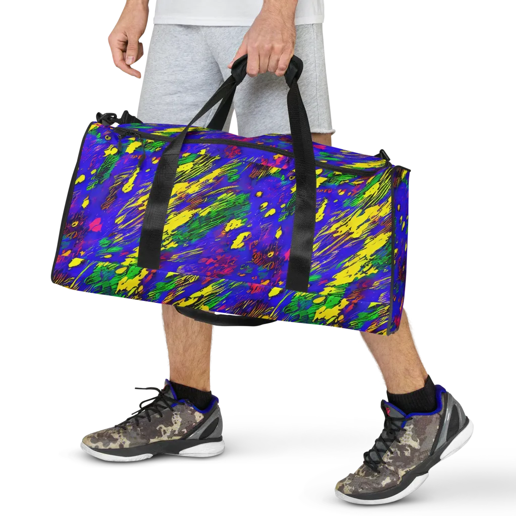 Painted Lightning on Duffle Bag — Front