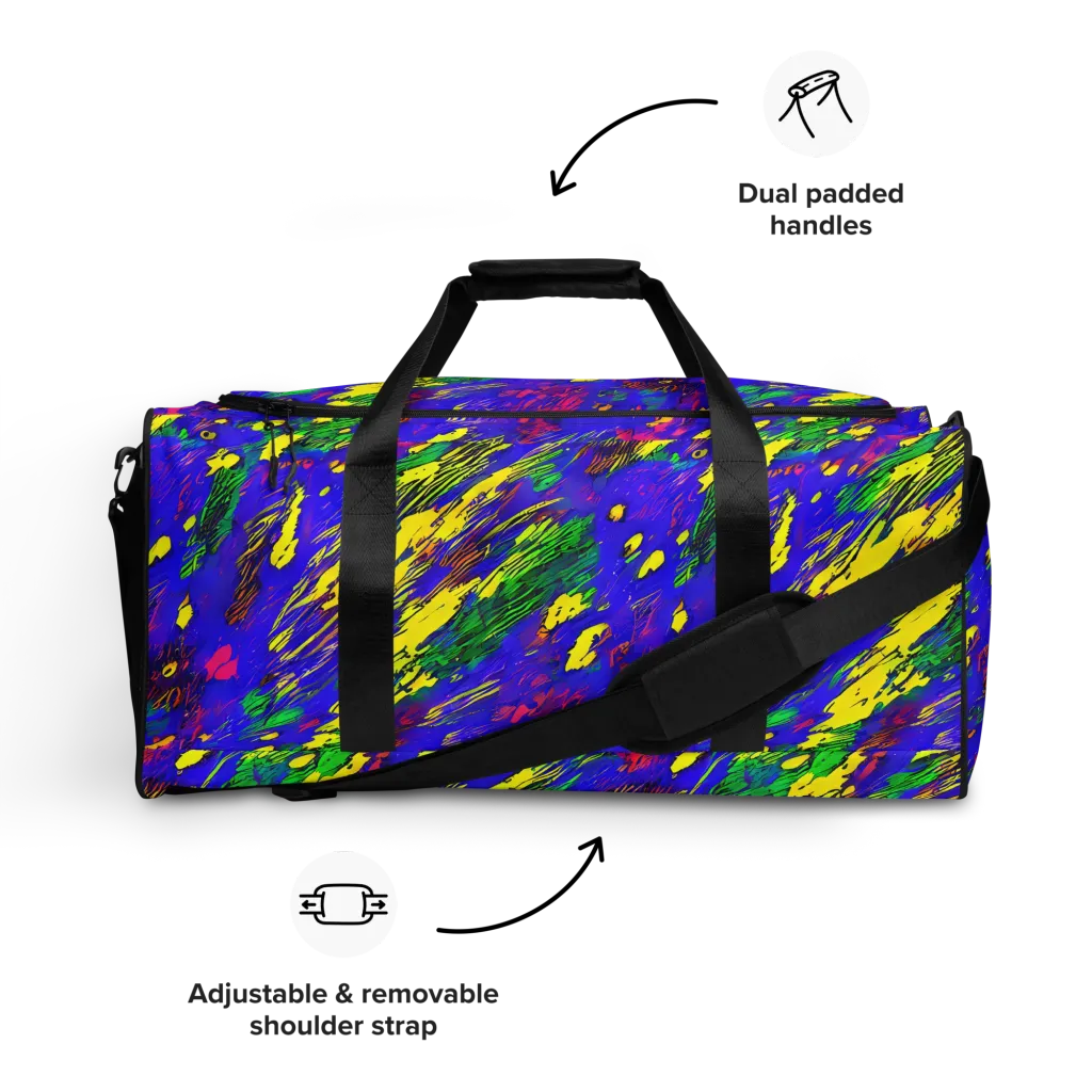 Painted Lightning on Duffle Bag — Front