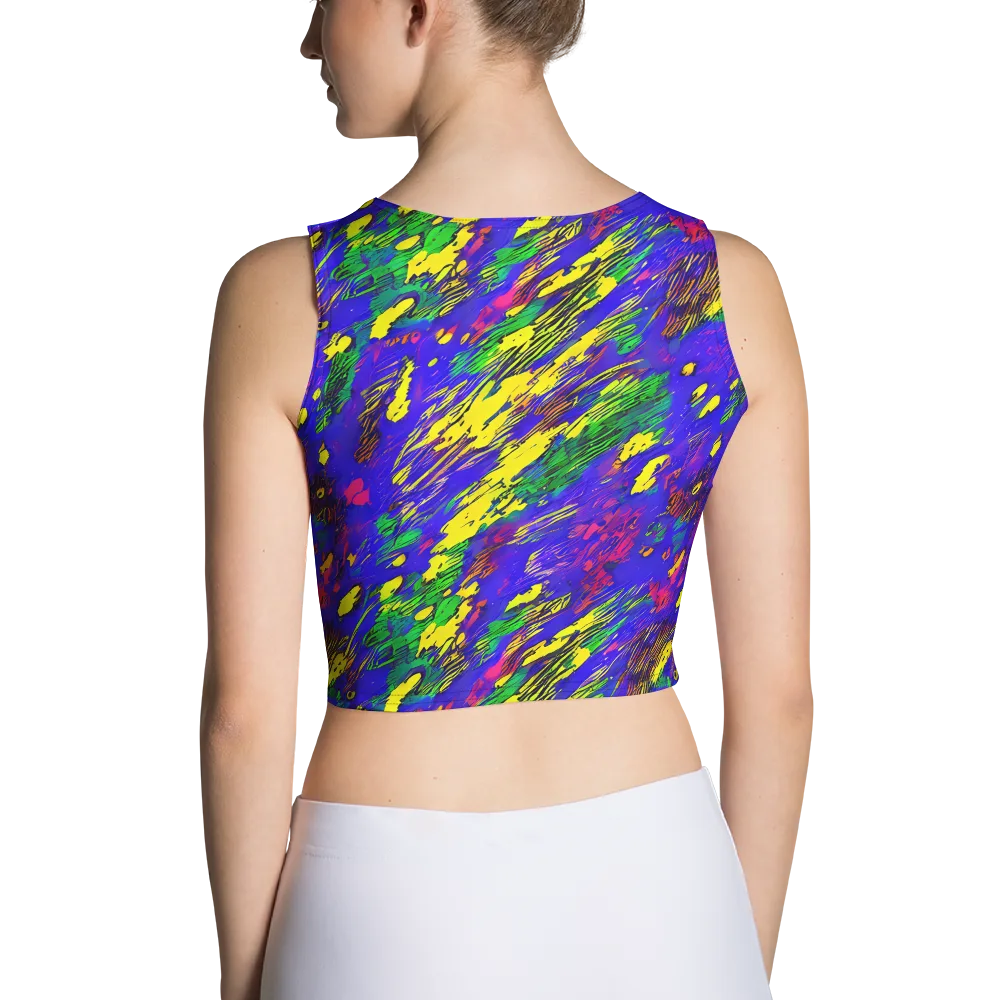 Painted Lightning on Crop Top — Back