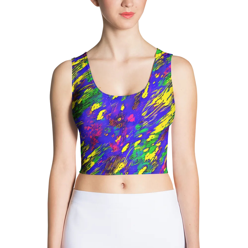 Painted Lightning on Crop Top — Front