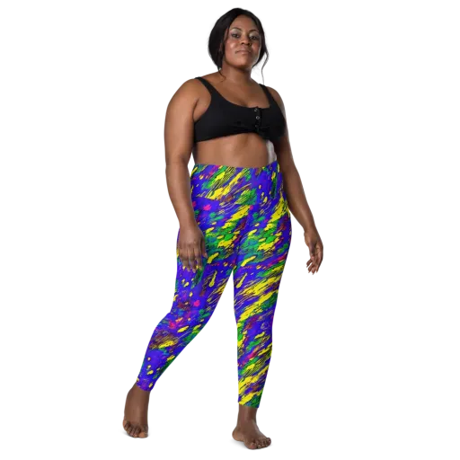 Painted Lightning on a Leggings with Pockets