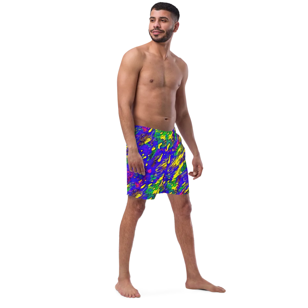 Painted Lightning on Swim Trunks — Right Front