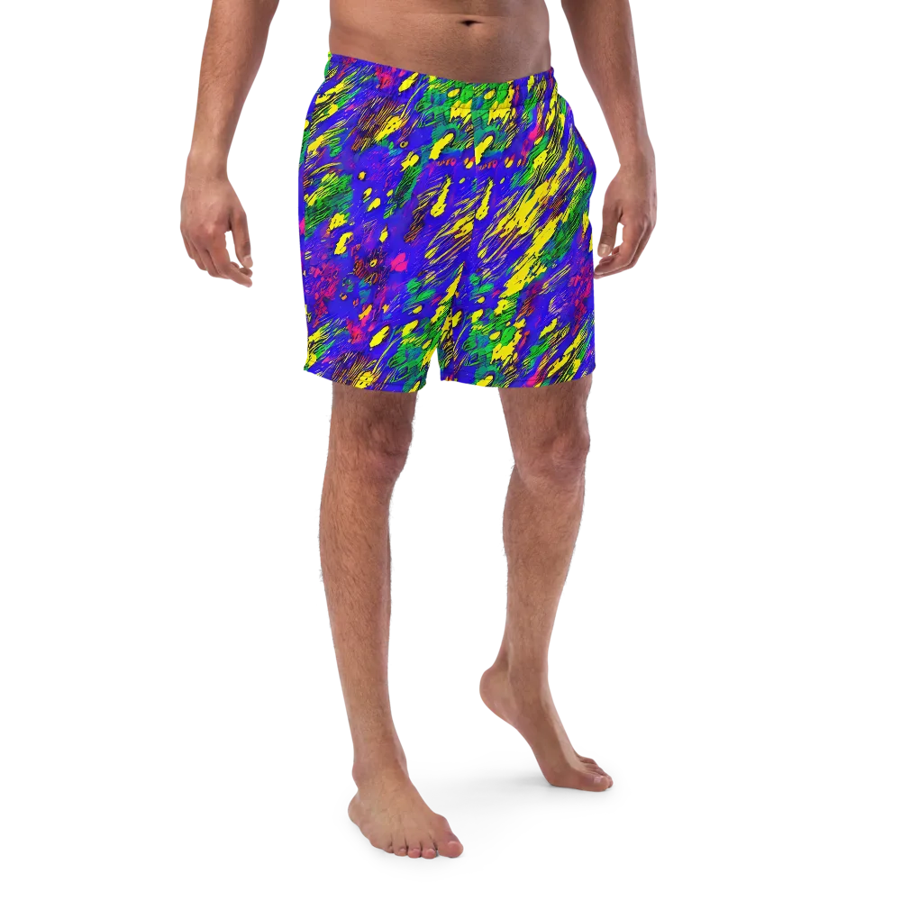 Painted Lightning on Swim Trunks — Front