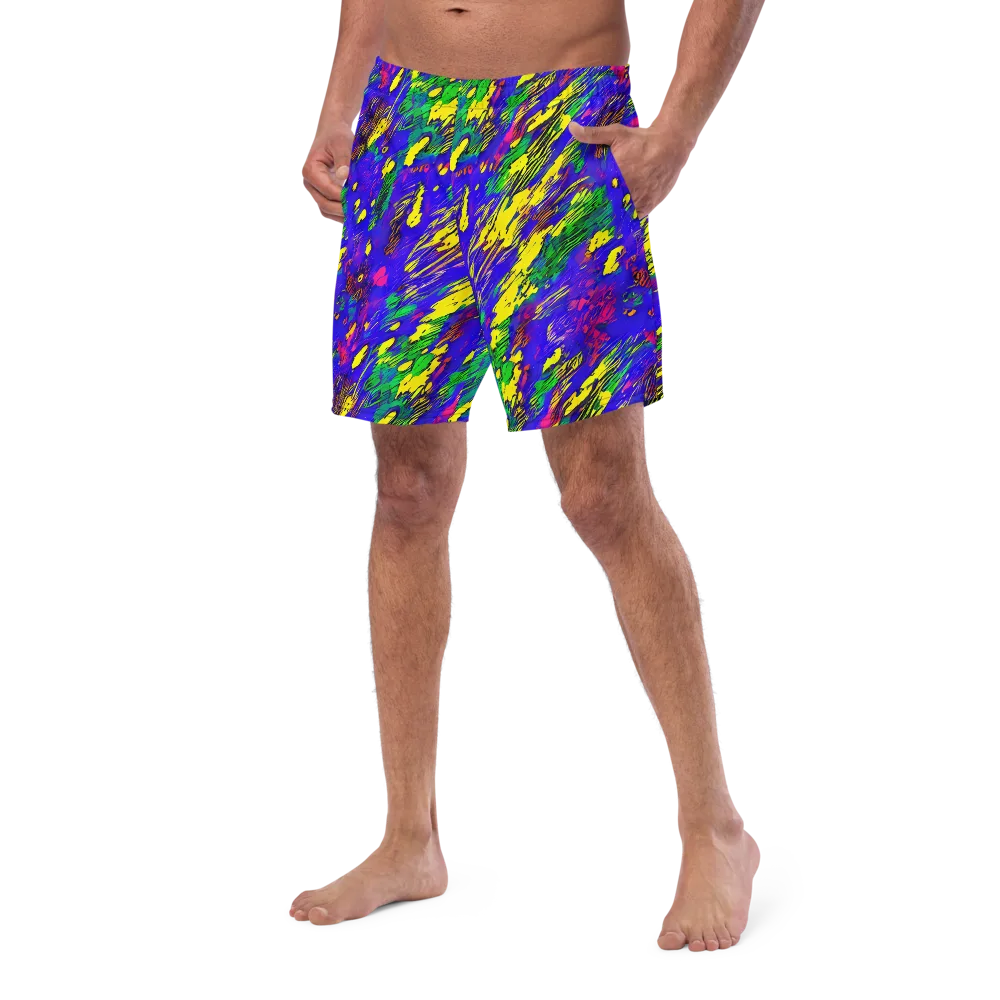 Painted Lightning on Swim Trunks — Left Front