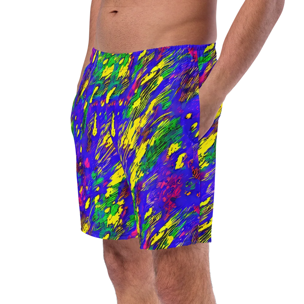 Painted Lightning on Swim Trunks — Left Front