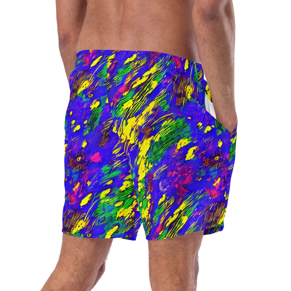 Painted Lightning on Swim Trunks — Right Back