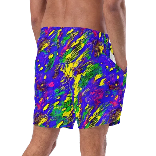Painted Lightning on a Swim Trunks
