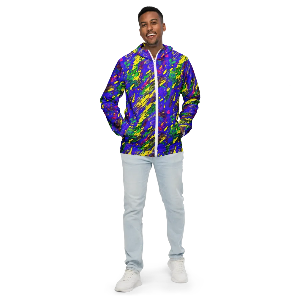 Painted Lightning on Men's Windbreaker — Front