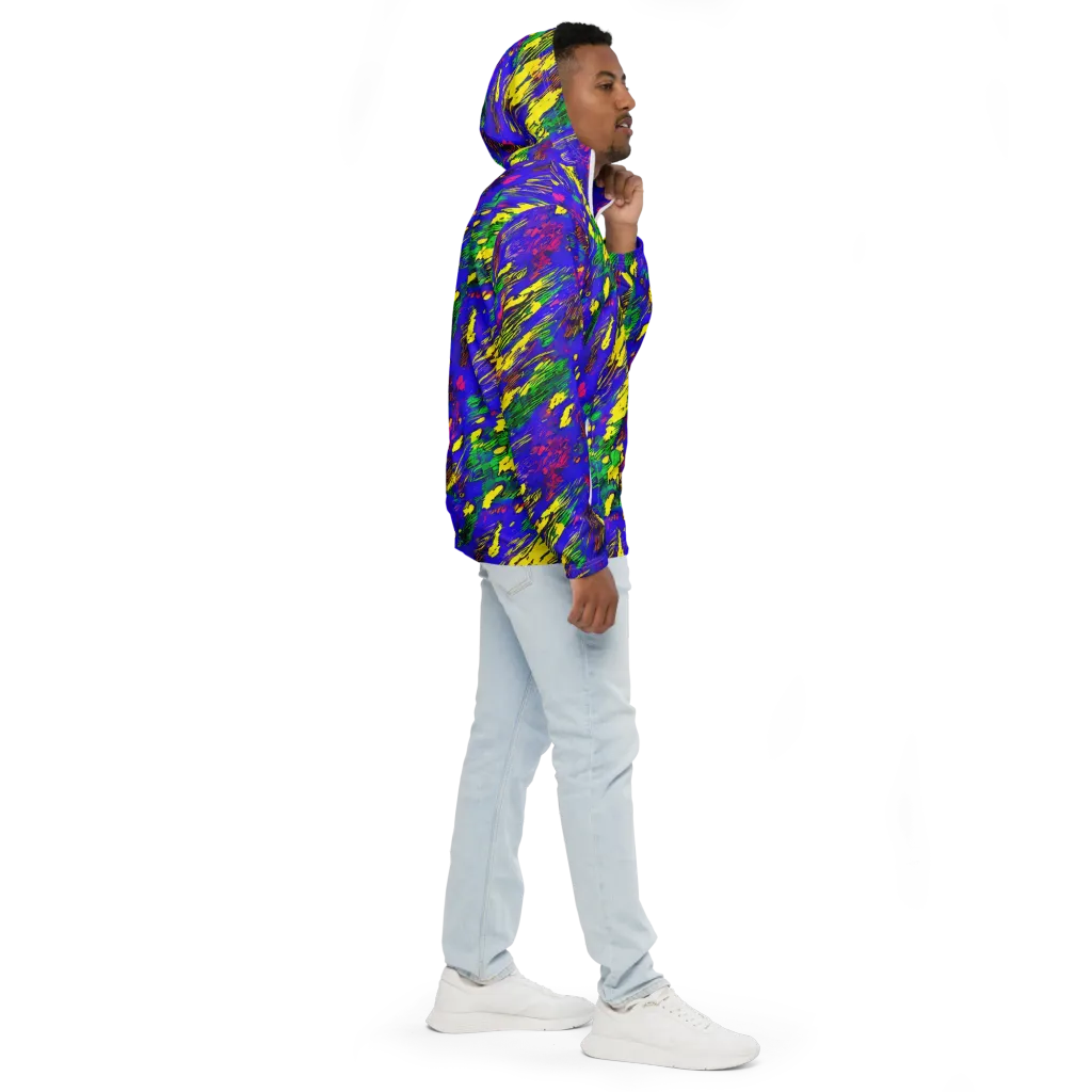 Painted Lightning on Men's Windbreaker — Right