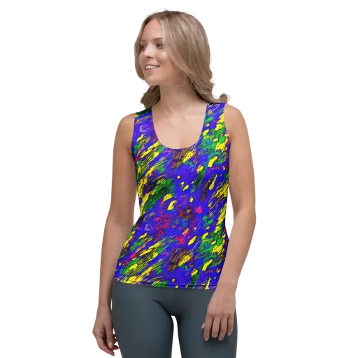 Painted Lightning on a Women's Tank Top