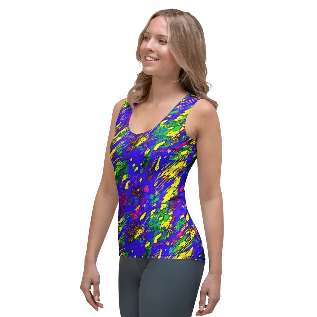 Painted Lightning on Women's Tank Top — Left Front