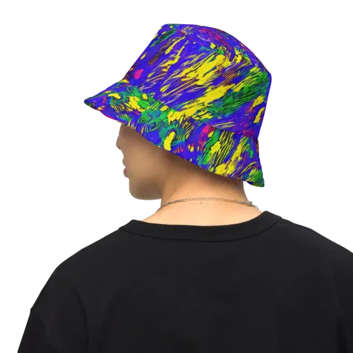 Painted Lightning on a Reversible Bucket Hat