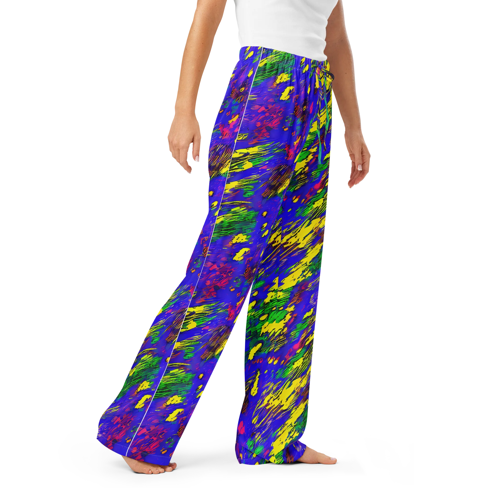 Painted Lightning on Women's Pajama Pants — Right Front