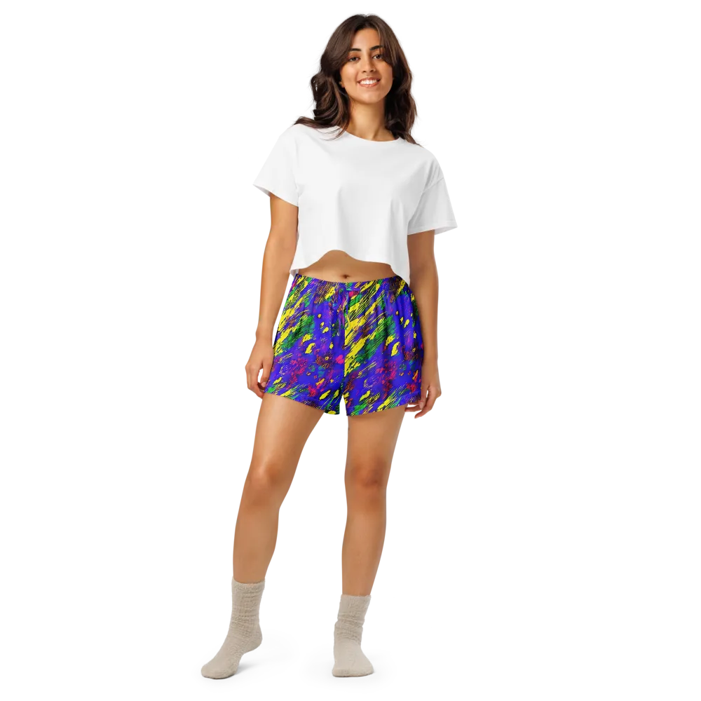 Painted Lightning on Women's Pajama Shorts — Front