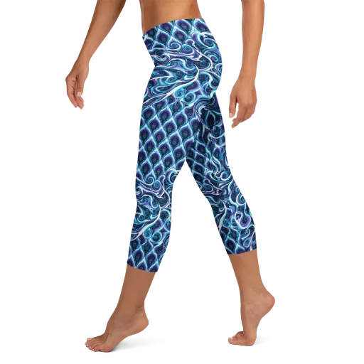 Midnight Whirlpool on a Capri Leggings