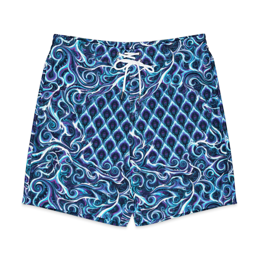 Midnight Whirlpool on Men's Board Shorts — Front