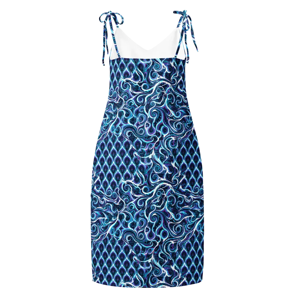 Midnight Whirlpool on Slip Dress — Back