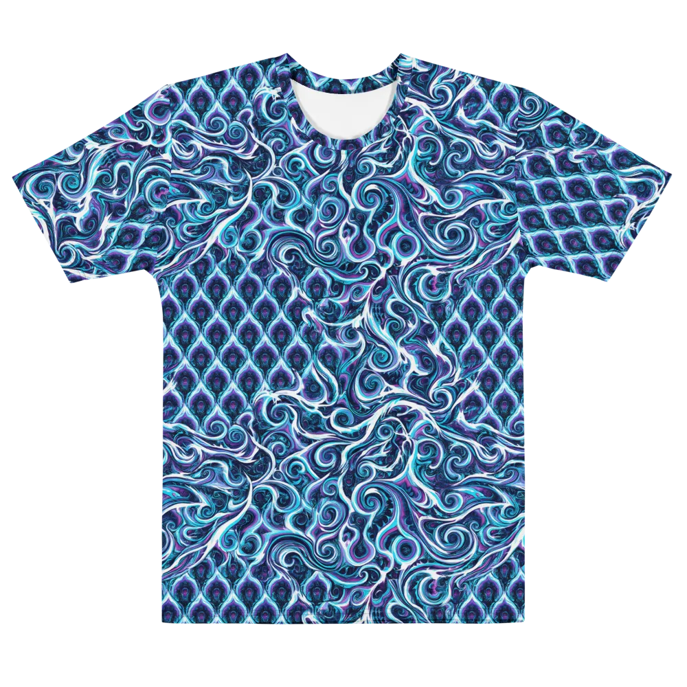 Midnight Whirlpool on Men's Cotton Crew Neck T-Shirt — Front