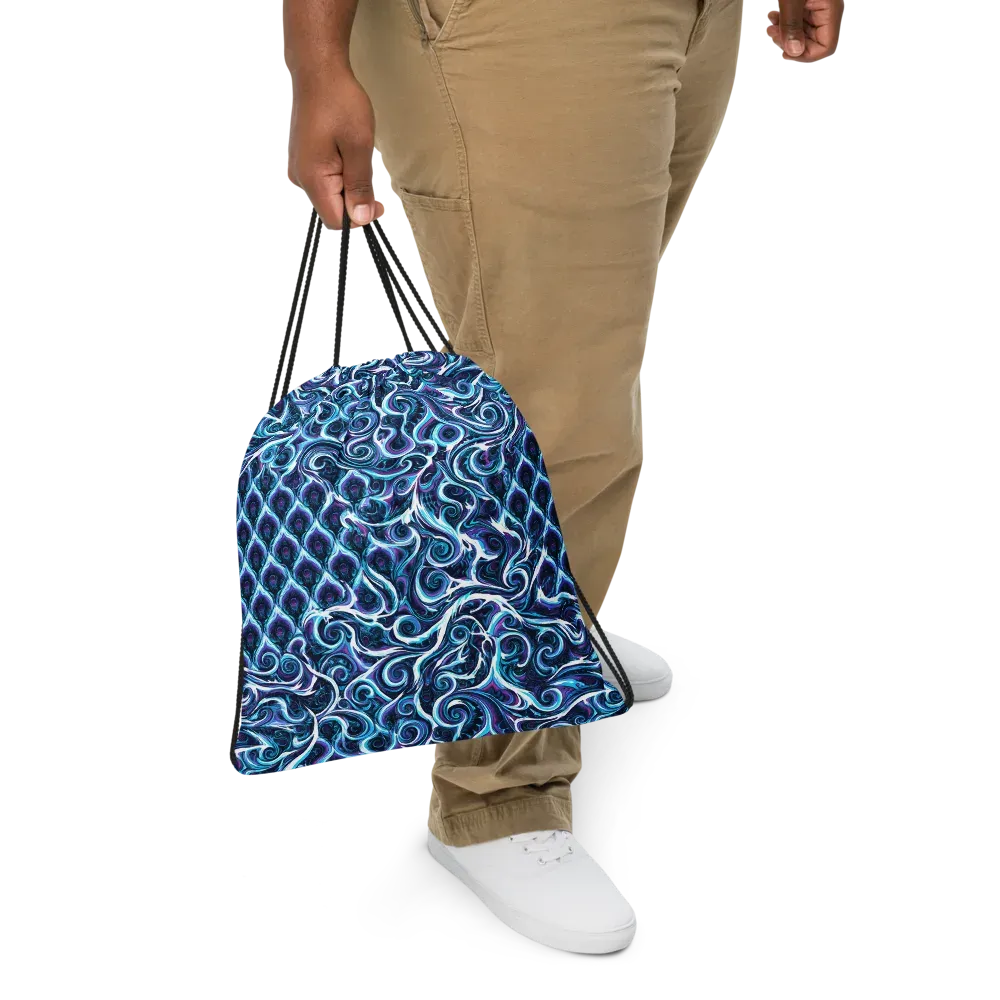 Midnight Whirlpool on Drawstring Bag — Front