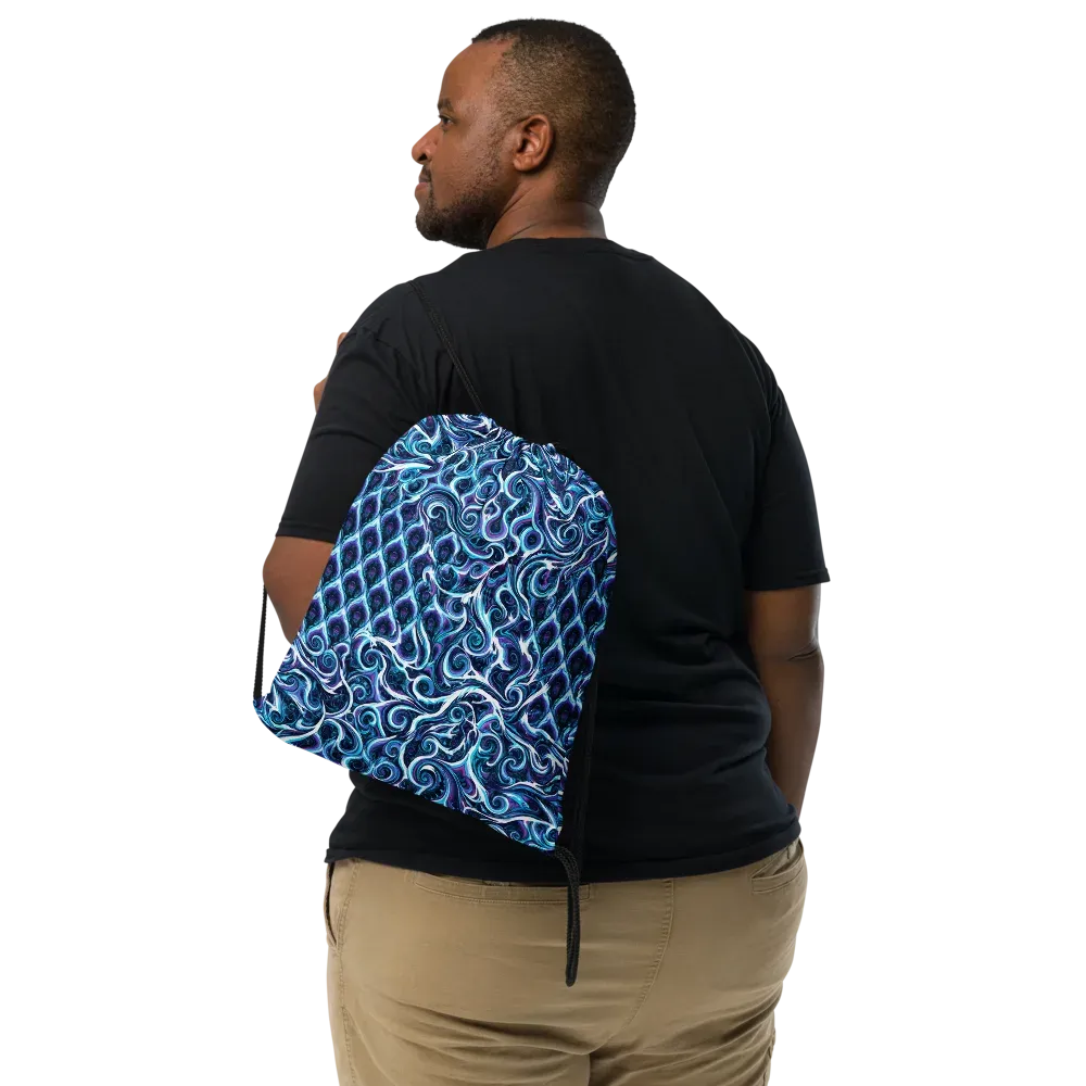 Midnight Whirlpool on Drawstring Bag — Front