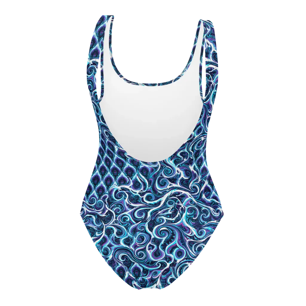 Midnight Whirlpool on One-Piece Swimsuit — Back