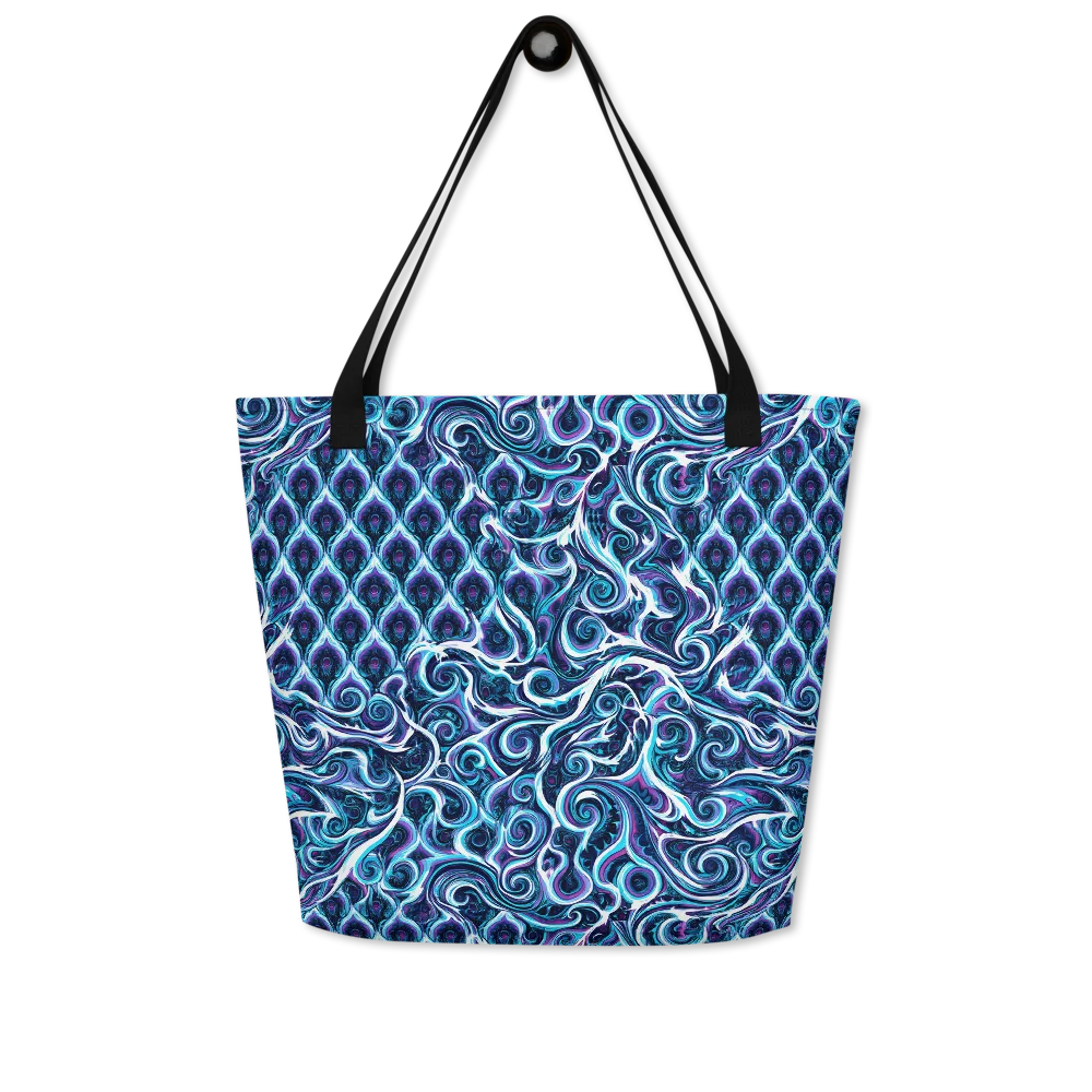 Midnight Whirlpool on Large Tote Bag W/ Pocket — Front