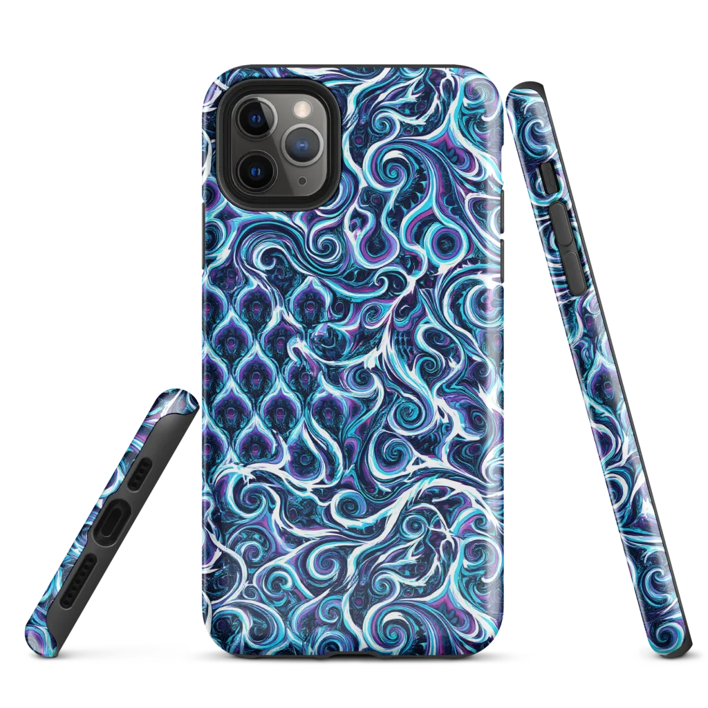 Midnight Whirlpool on Tough Case for iPhone® — Front