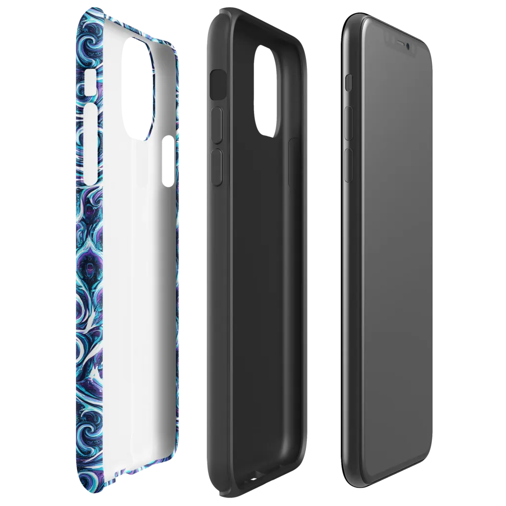 Midnight Whirlpool on Tough Case for iPhone® — Right