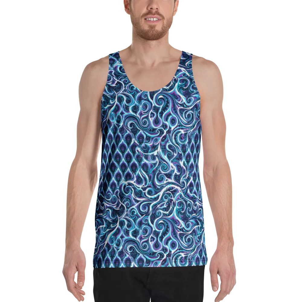 Midnight Whirlpool on Men's Tank Top — Front