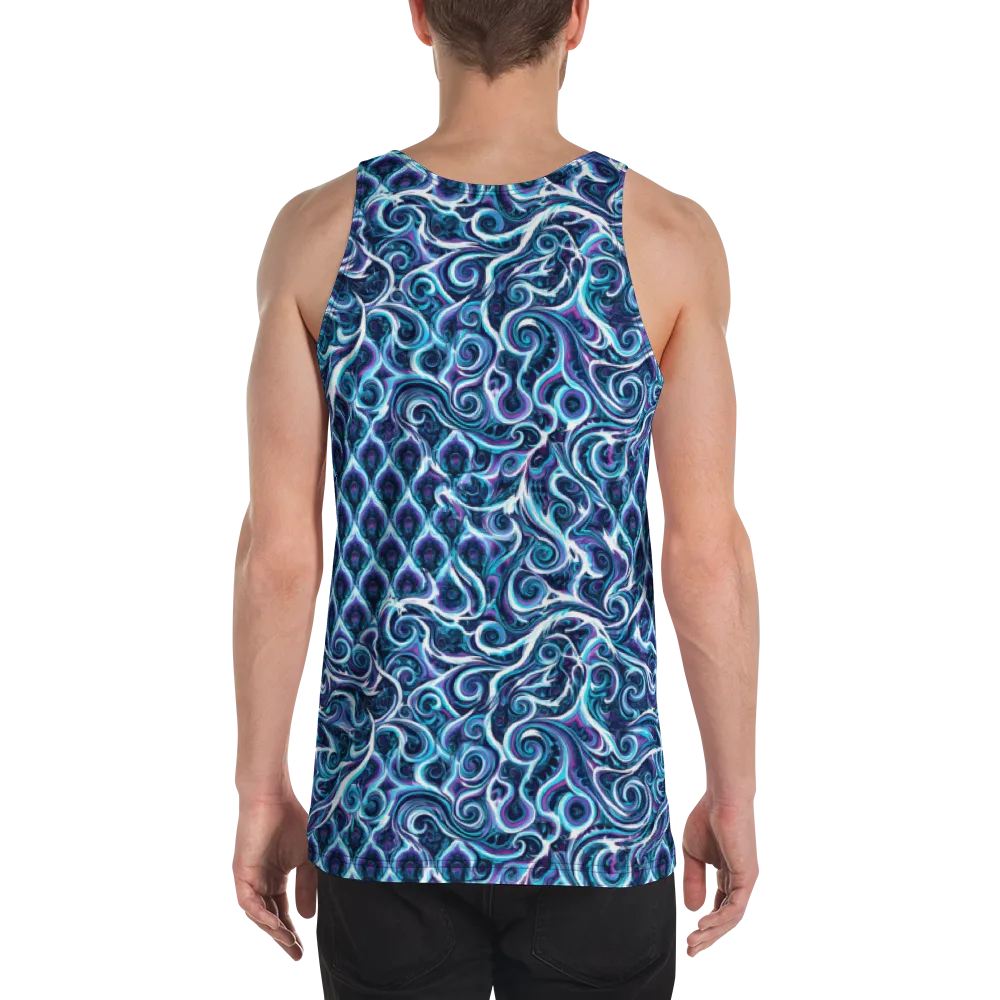 Midnight Whirlpool on Men's Tank Top — Back
