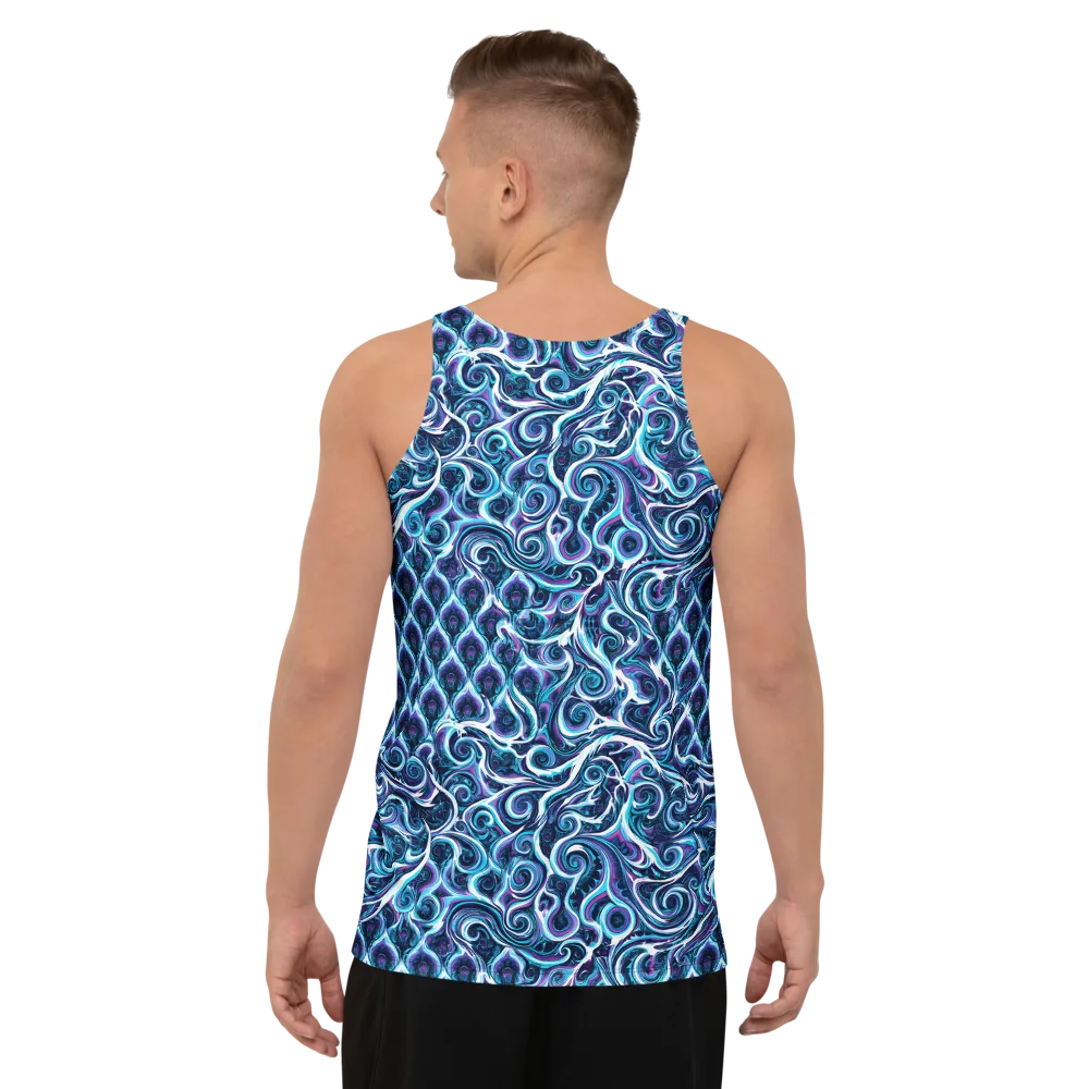 Midnight Whirlpool on Men's Tank Top — Back