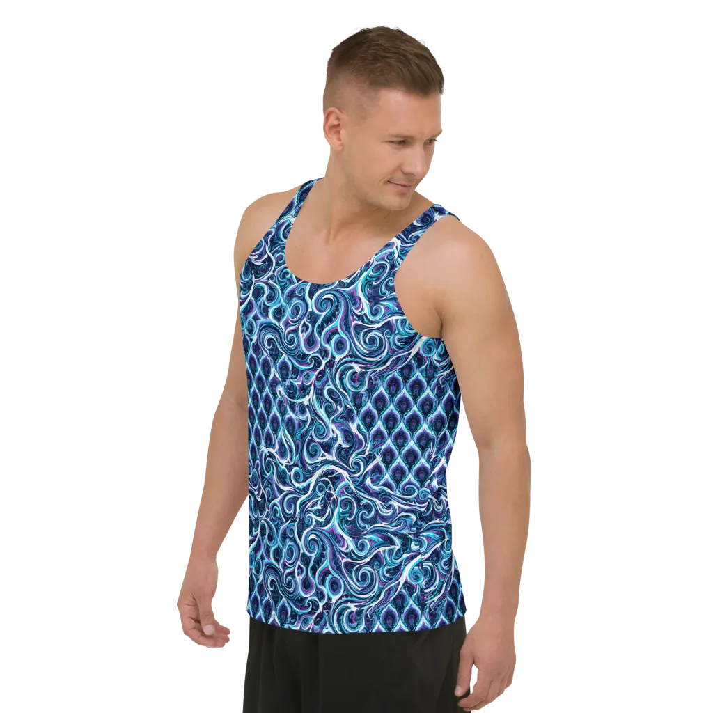 Midnight Whirlpool on Men's Tank Top — Left Front