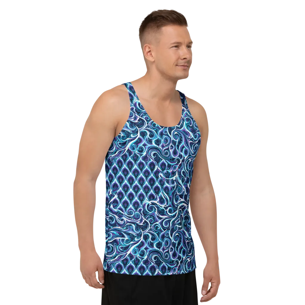Midnight Whirlpool on Men's Tank Top — Right Front