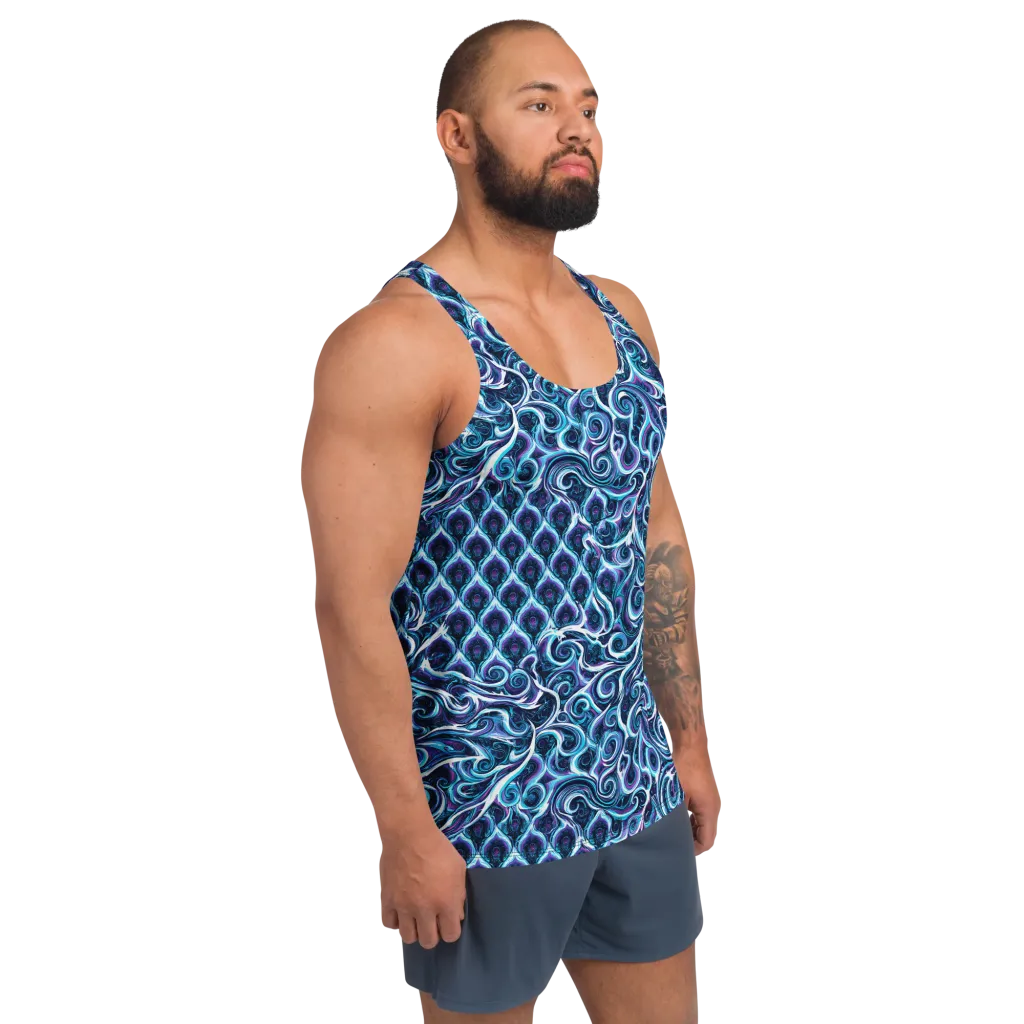 Midnight Whirlpool on Men's Tank Top — Right Front