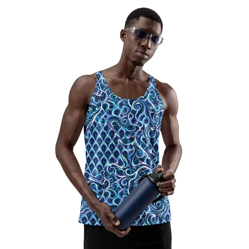 Midnight Whirlpool on Men's Tank Top — Front