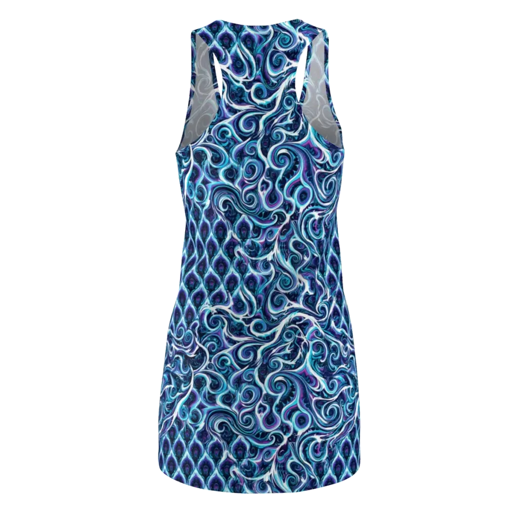 Midnight Whirlpool on Racerback Dress — Back