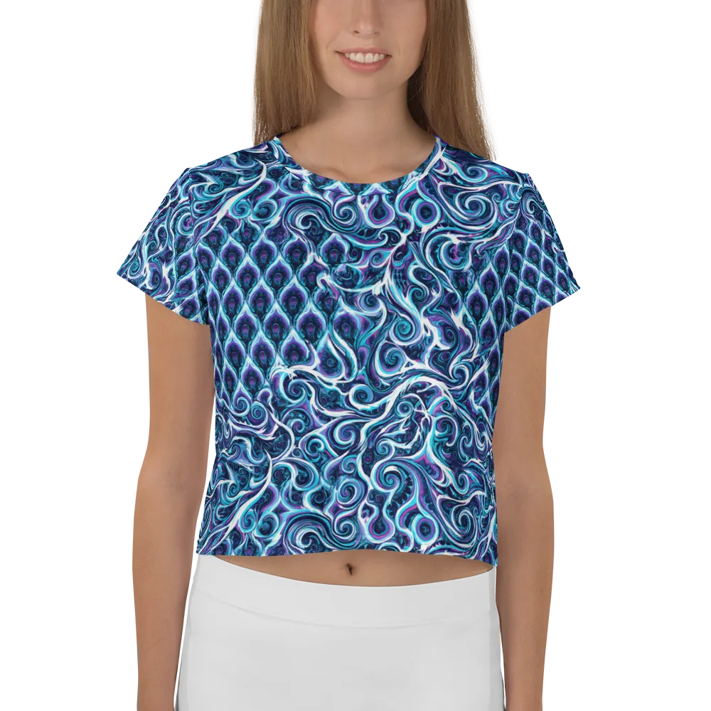 Midnight Whirlpool on Crop Tee — Front